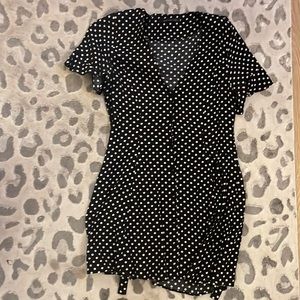 Zara black polka dot dress
